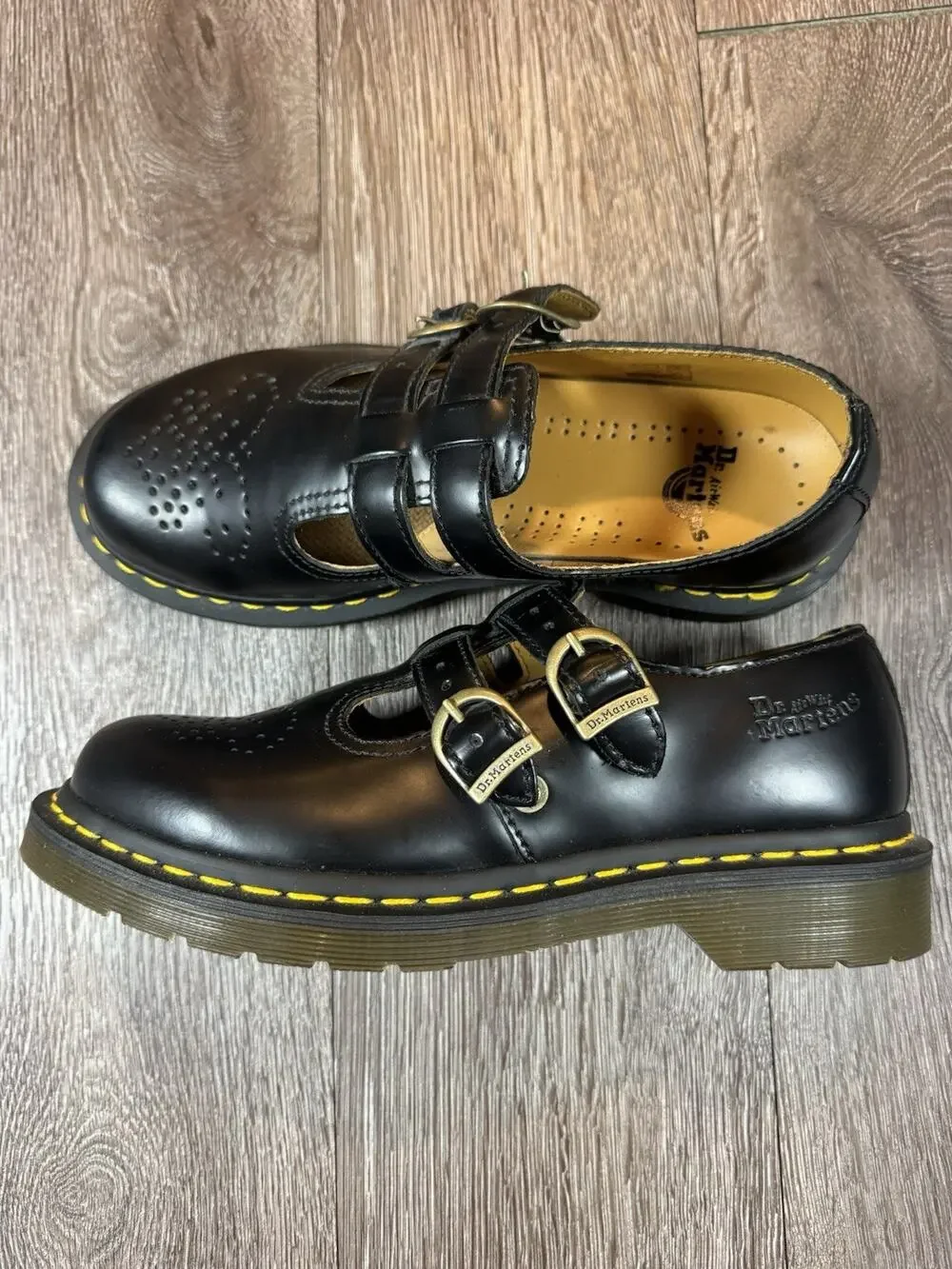 Dr. Martens 12916 Shoes Womens Size 7 Leather Double Strap Mary Jane Flats - Picture 1 of 13